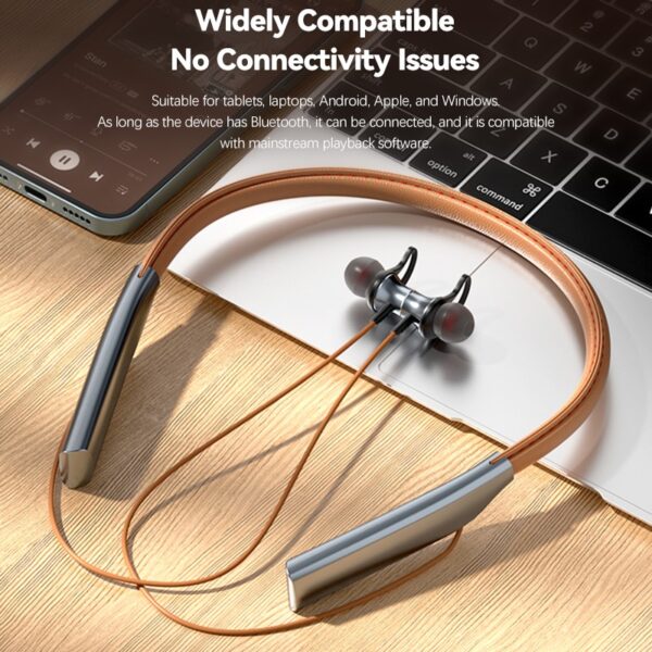 Sport Magnetic Headset in Ear Earbuds Wireless Bluetooth5.3 Neckband Earphones Stereo Headphones with Mic Support TF Card for Driving Running - Image 2