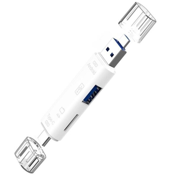 5 in 1 Multifunction USB 2.0 Type-C/Usb /Micro/USB/TF/SD Memory Card Reader OTG Card Reader Adapter Mobile Phone Accessories